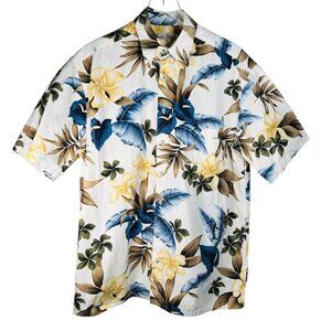 Hollis River XLarge Tall Hawaiian Shirt Tropical Floral Short Sleeve